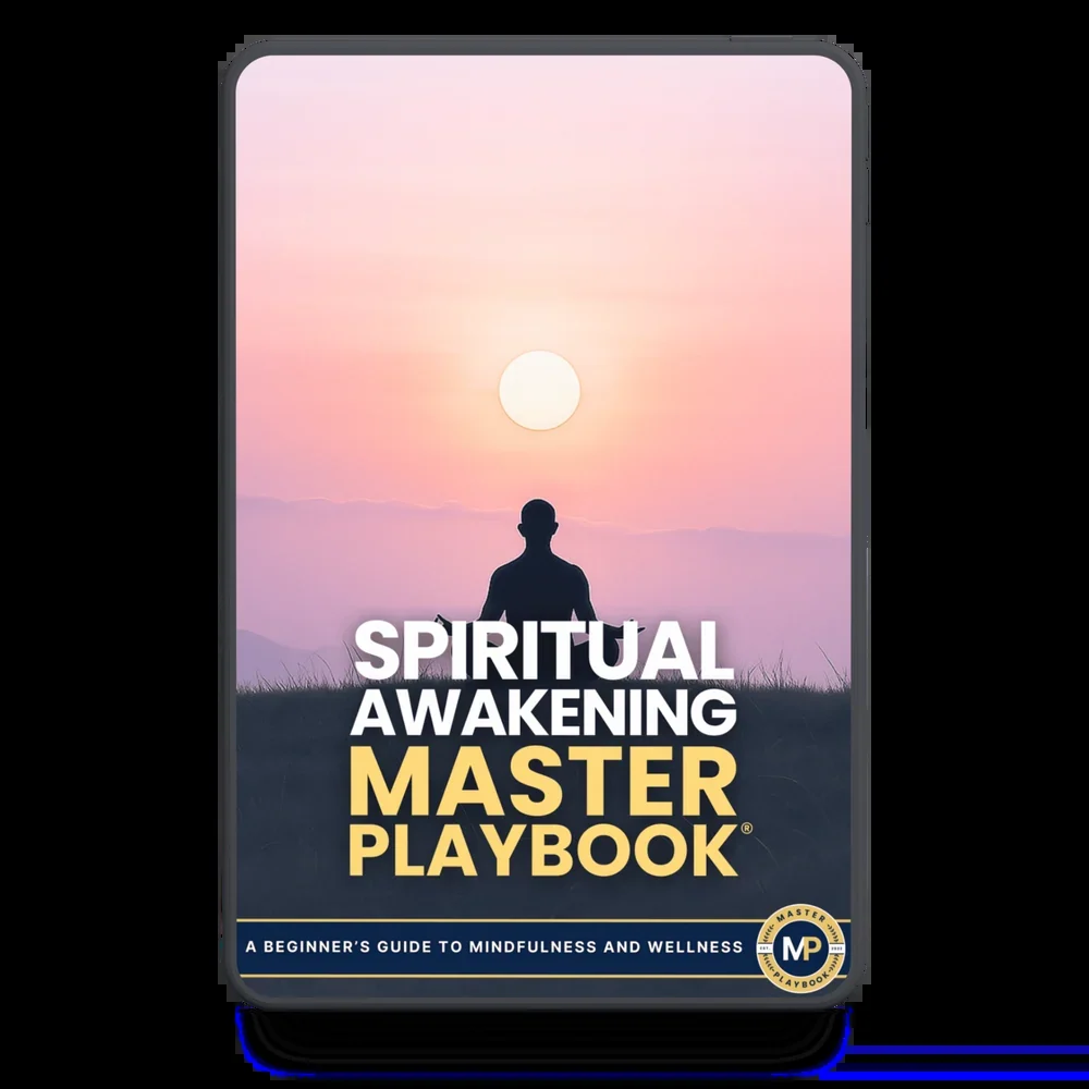 Omslaget till e-boken Spiritual Awakening Master Playbook, visat på en läsplatta.